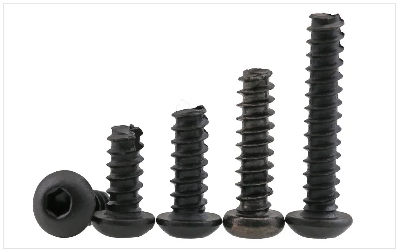 

20PCS Carbon steel Pan head round head Flat tail Hexagon Hex Socket Cap Flat tail Screws M2*8/10 M2.6*6/8/10/12/14