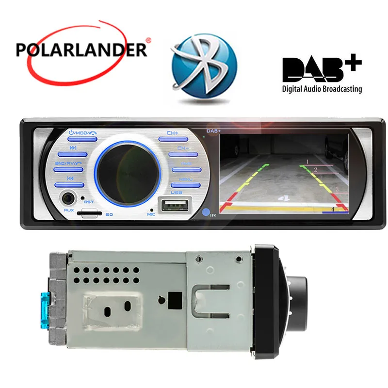 USB/TF/AUX in EQ DAB + FM 12V In-Dash Интерфейс авто аудио стерео 1Din автомобильное радио ISO Contact