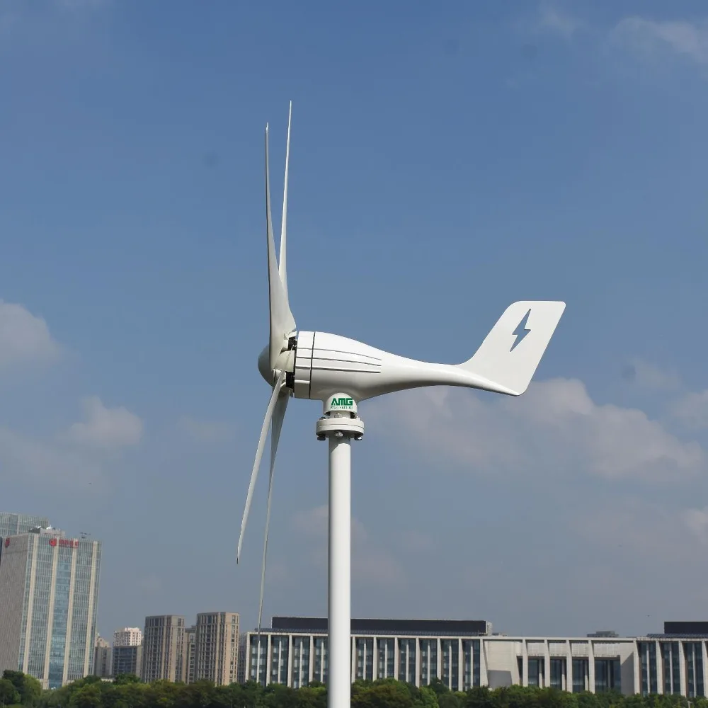 

500W 12V/24V horizontal wind turbine power generator for home use with MPPT(boost) waterproof controller