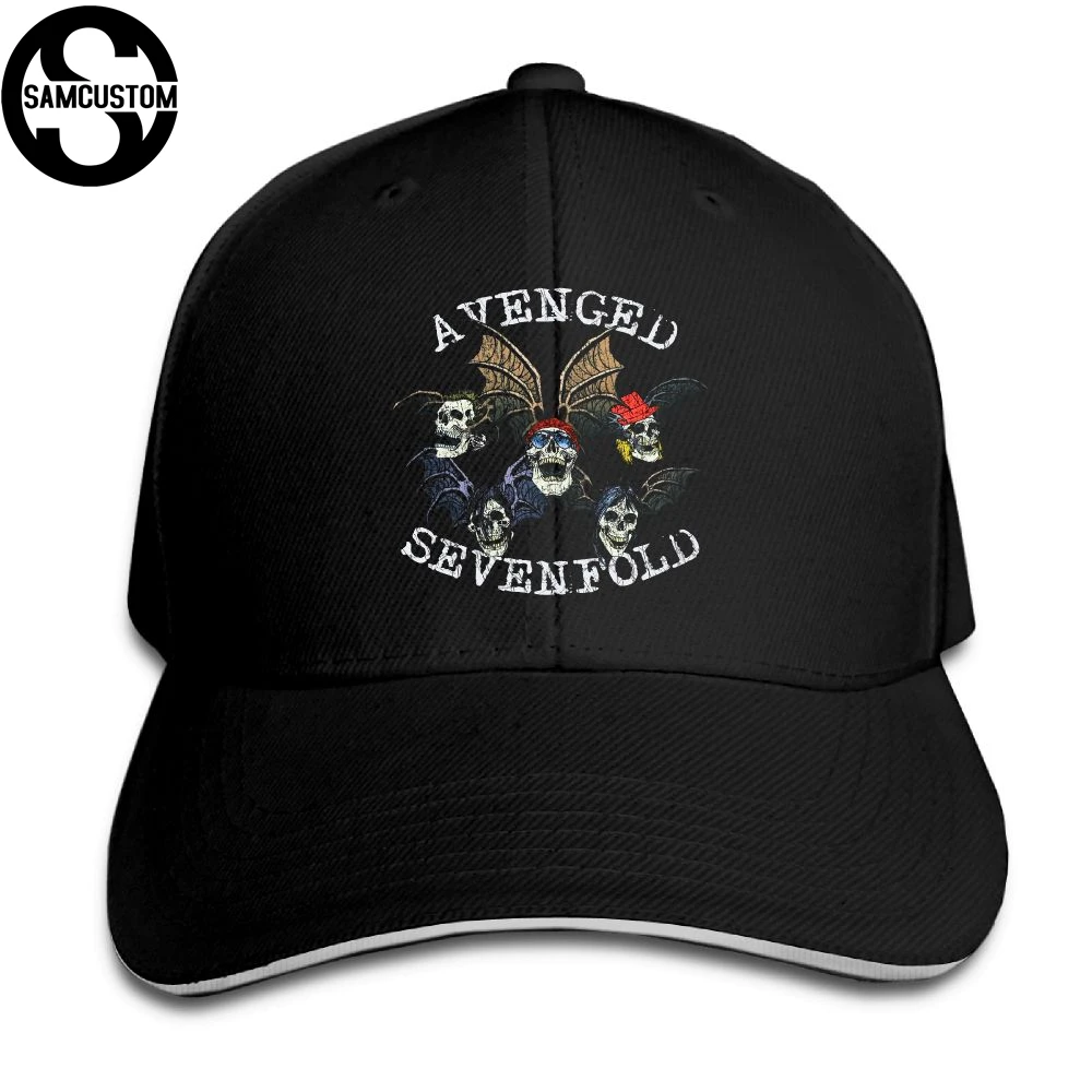 SAMCUSTOM Four Seasons Universal Casual Cap Summer sunshade Creative Avenged Sevenfold 3D Printing Visors Sandwich | Аксессуары для