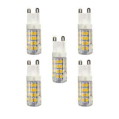 10 шт./партия, двухконтактные светодиодные лампы T 51SMD 2835 310 lm, теплый белый свет, Точечный светильник, светодиодная лампа-кукуруза, светодиодная лампа AC 220-240 V G9