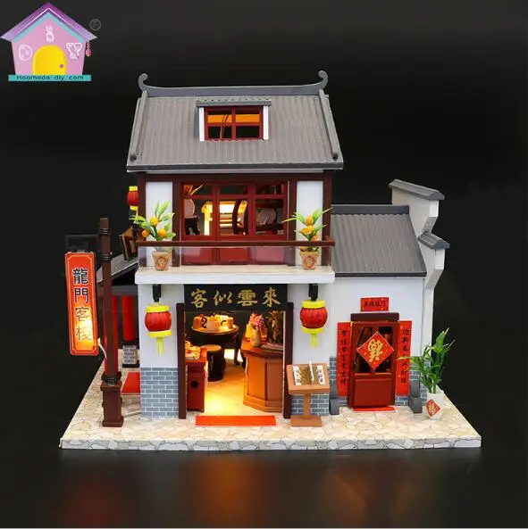 

M901 Chinese style building Miniature Diy Doll House Wooden Handmade Dollhouses Furniture Kit Handmade Toys gifts