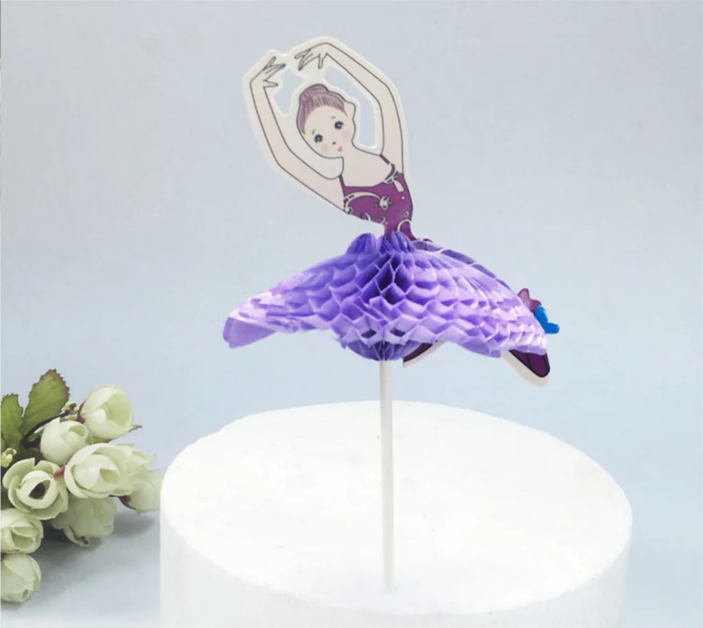 5 шт./компл. Балерина Фея Кекс Топпер выбирает Кружева Танцы Девушка вставка для