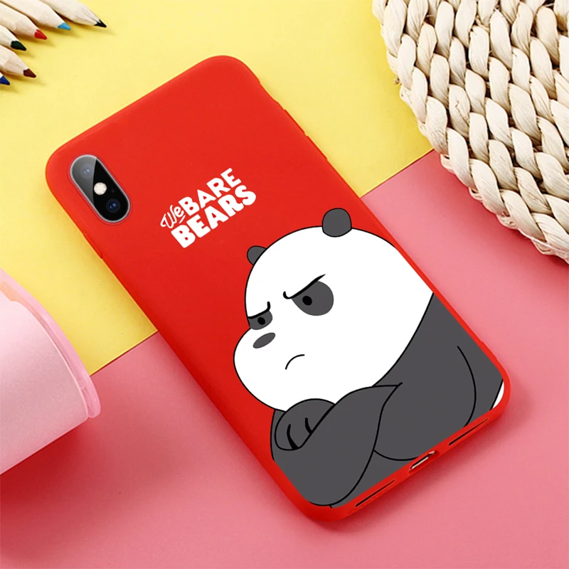 Чехол с мультяшным рисунком для iPhone XR XS Max 6 6S Plus, Мы Голые Медведи, забавный силиконовый мягкий чехол, ТПУ чехол для iPhone 7 8 Plus XS XR X