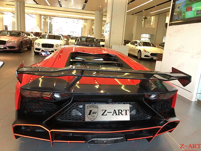 Z-ART углеродного волокна задний спойлер для Lamborghini Aventador 2011-2019 заднее крыло Lamboghini