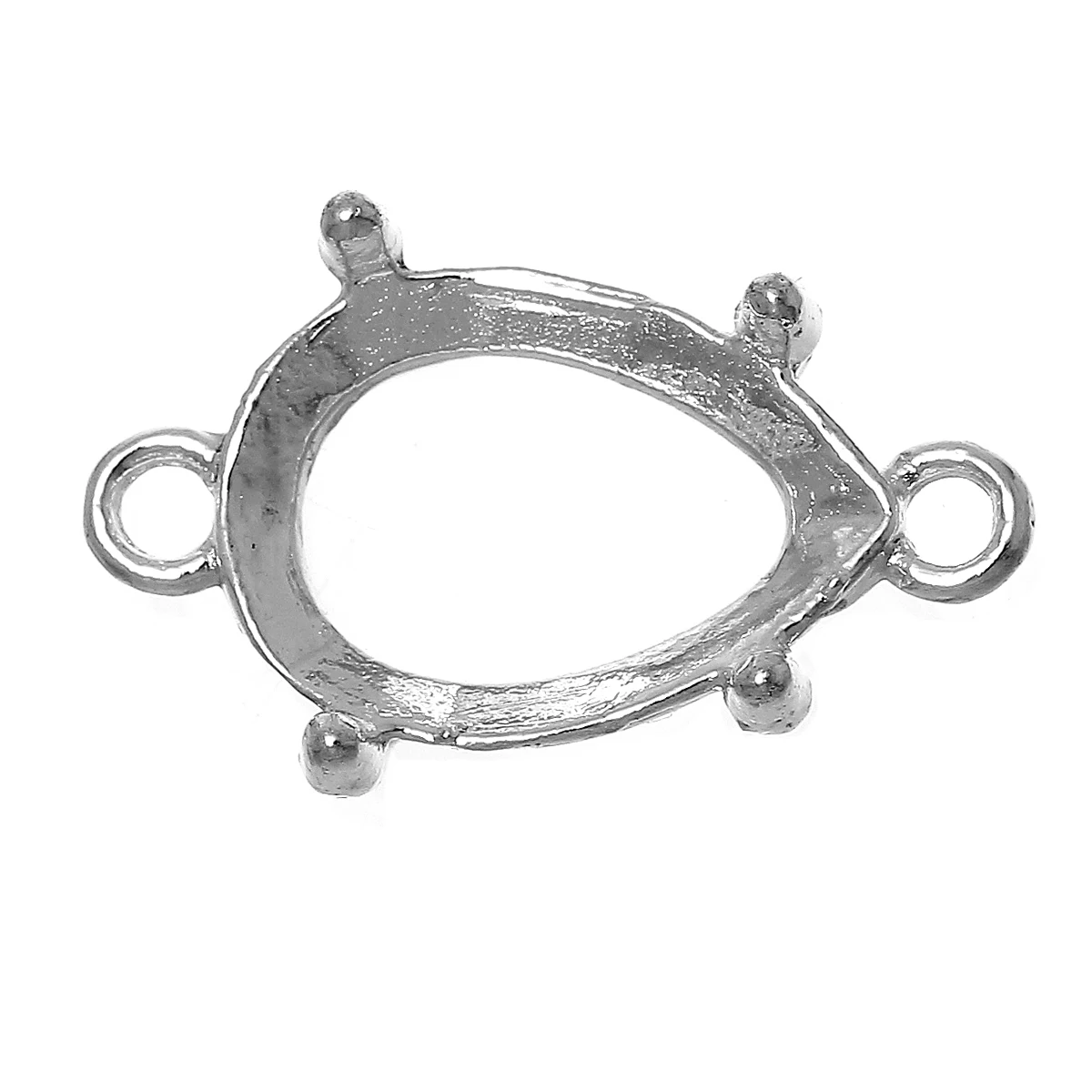 DoreenBeads разъемы из цинкового сплава серебристые Кабошоны с каплями установки
