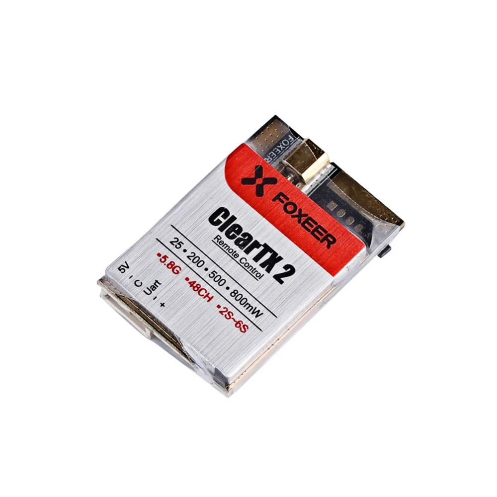 Foxeer cleartx 2 5 8G 48CH 25/200/500/800 МВт переключаемый передатчик vtx Совместимость MMCX леденец