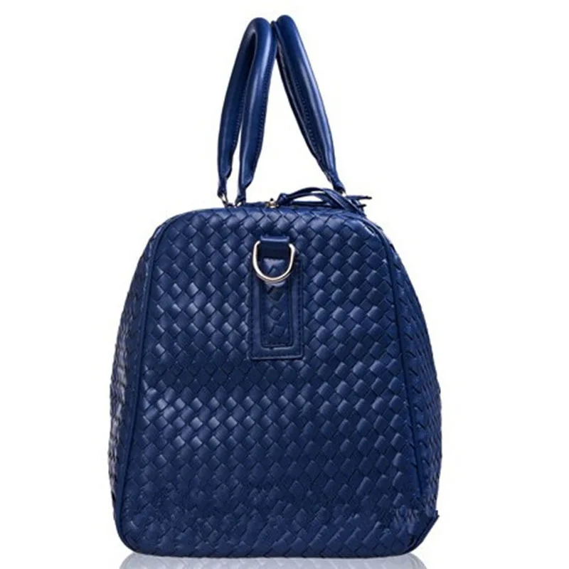 Модные Классические сумка из искусственной кожи ручной тканые мужские и женские