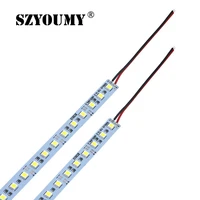 szyoumy aluminum pcb led luces strip 1m 72 leds 5050 smd led bar light 50cm 36 leds cold white 12v for kitchen cabinet wardrobe