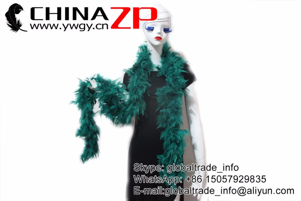 Wholesale in CHINAZP Factory 10yards/lot 80G/Piece Top Quality Dyed hunter Green Fluffy Turkey Chandelle Feather Boas | Дом и сад