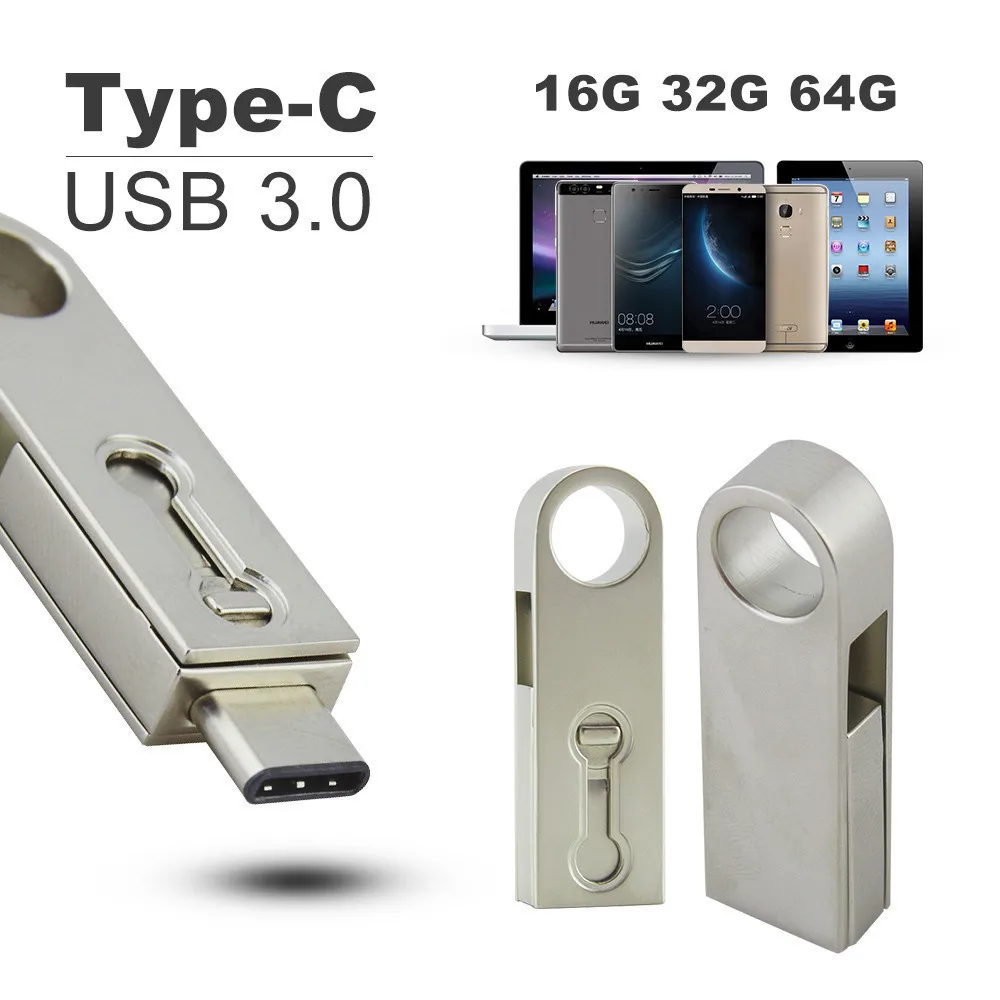 CHYI очень высокая скорость type C USB3.1 двойной OTG USB флешка 64 ГБ флэшки Stick 16 130 м/с