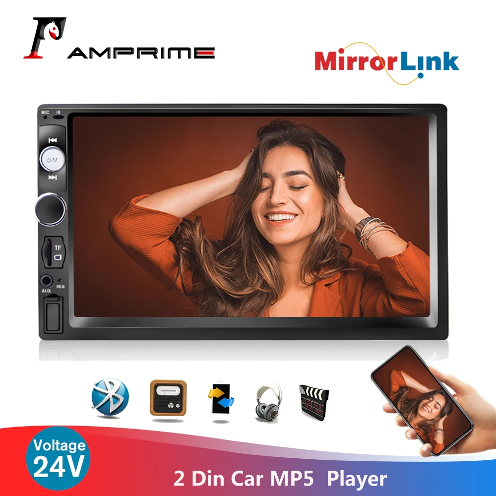 Автомагнитола AMPrime автомобильная аудиосистема с 7 &quotсенсорным HD экраном MP5
