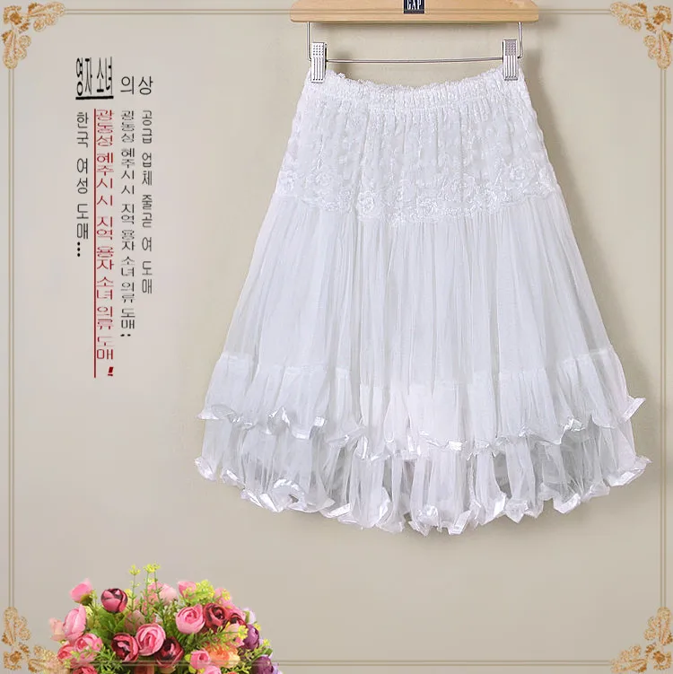 2016 Женская Мини кружевная юбка оптовая продажа сетчатые плиссированные юбки