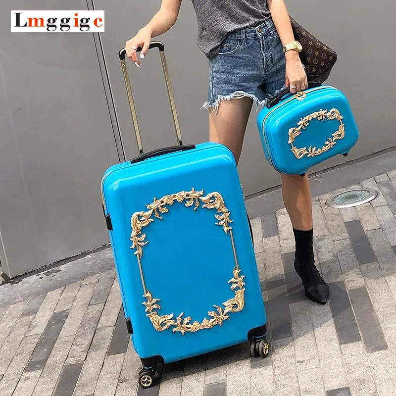20 &quot24&quot дюймовый Женский чехол для чемодана с косметичкой PC чемодан на