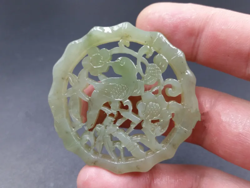 TJP натуральный Хотан jade Jasper Xishangmeishao выдалбливают бренд Китай QINGYU Ожерелье