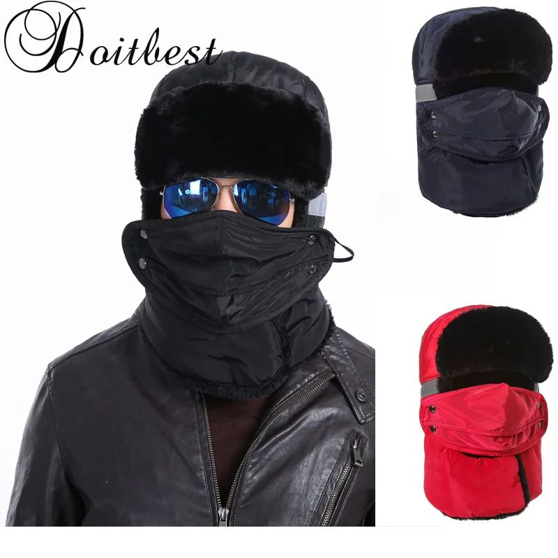 Doitbest зимние меховые шапки для женщин ветрозащитная Толстая теплая зимняя шапка