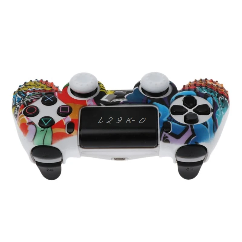 Для Playstation PS4 контроллер Противоскользящий Белый силиконовый чехол с крышкой
