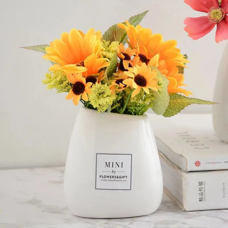

Wedding Vases Flower Home Decor for Artificial Flower Bouquet with Vase Wedding Table Decoration