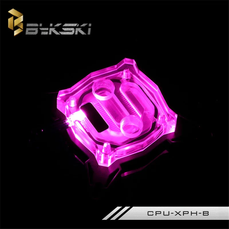 Микро канальный компьютерный процессор Bykski jet Медный + черный самолет RGB