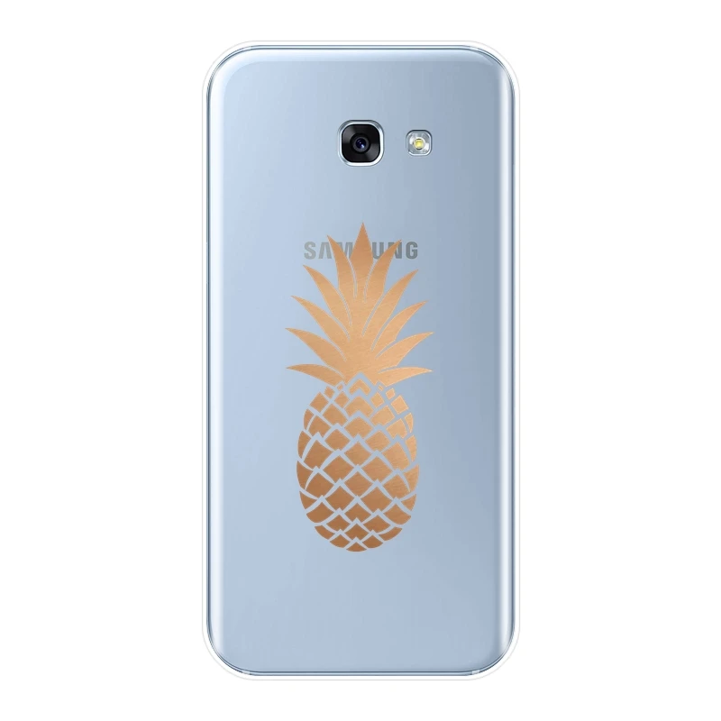 Мягкий силиконовый чехол для телефона Samsung Galaxy A3 A5 2016 2017 A6 A7 A8 2018 милый Ананас