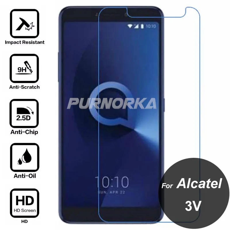 Для Alcatel 3 V закаленное стекло 9 H Защитная пленка для переднего экрана на Alcatel3V 5099D v