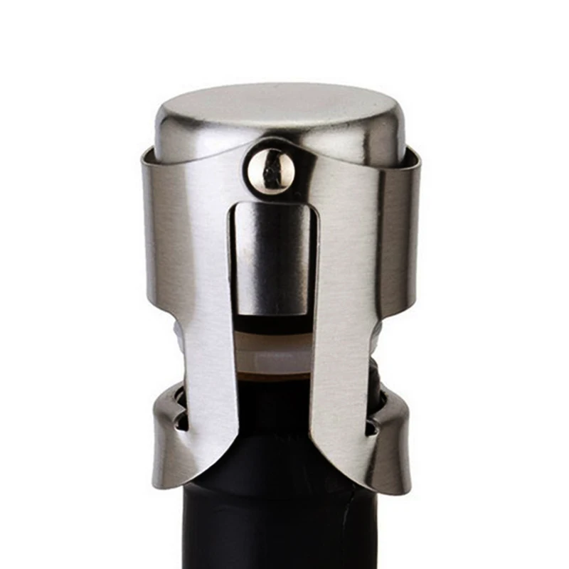 Champagne Sparkling Wine Bottle Stopper Sealer Plug Stainless Steel Bottle Sealing Plug Wine Stoppers Bottle Cap Stopper