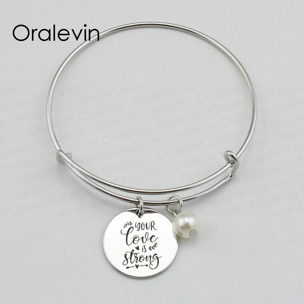 Ваша любовь-это сильное вдохновляющее ручное тиснение гравировка на заказ кулон