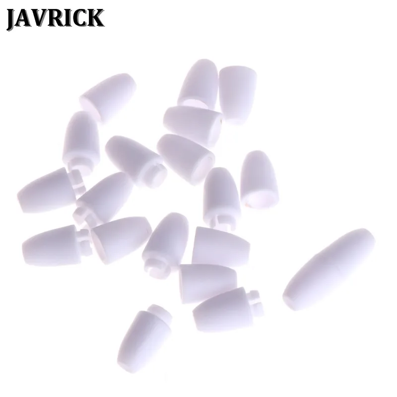 Белый JAVRICK 10 шт./партия безопасная застежка пластиковая веревка соединитель для прорезывания зубов ювелирное ожерелье с пряжкой - Цвет: Белый