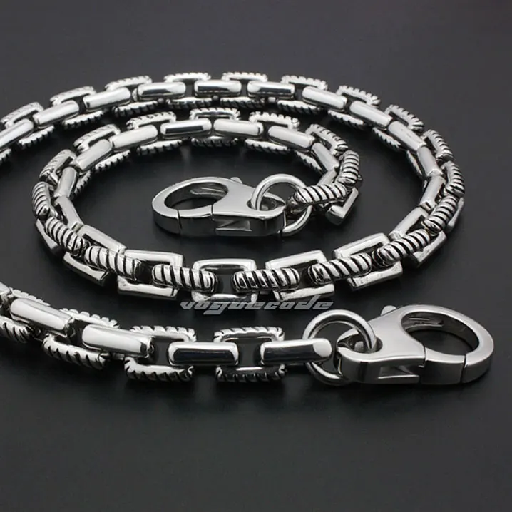 Shiny Rocker Fashion Waist Pendant Solid 316L Stainless Steel Cool Men's Biker Pedal Style Wallet Chain 5M005WC -- 14&quot~36&quot |