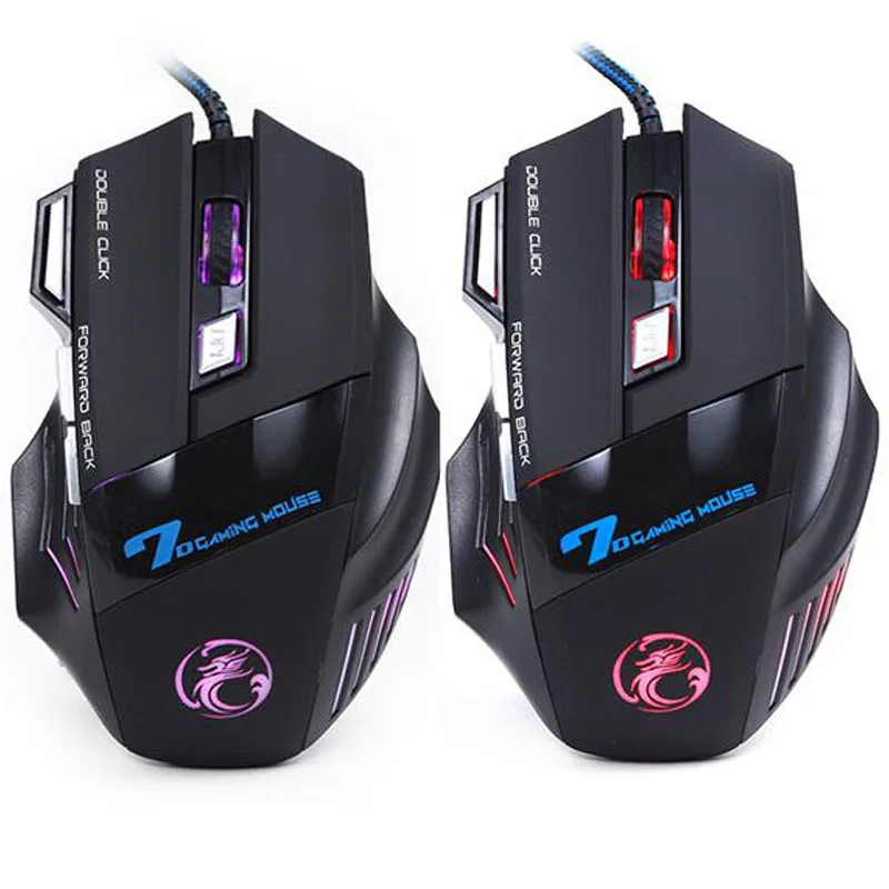 Best Sale 7 Buttons 5500 DPI Super Led Optical Professional USB Wired Gaming Mouse High Quality Computer Cable Game Mice