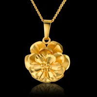 flower pendant fashion women gold chain trendy necklaces jewelry gift drop shipping