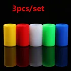 БЕСТА 3 шт смешанные цвета ромбовидные вязанные Мягкие силиконовые ручки для татуировок, чехлы для тату-автомата