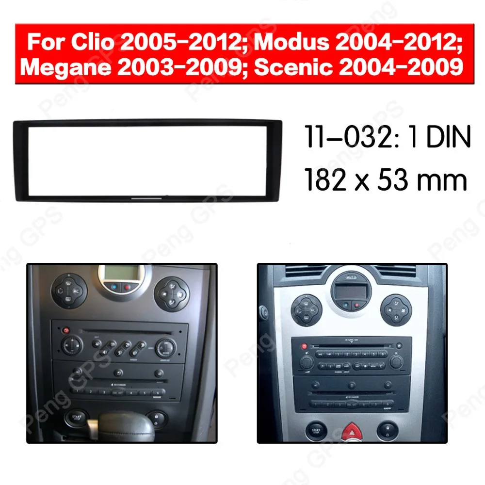 Автомобильный радиоприемник 1Din установка Fascia Для RENAULT Clio/Modus/Megan/Scenic облицовка для