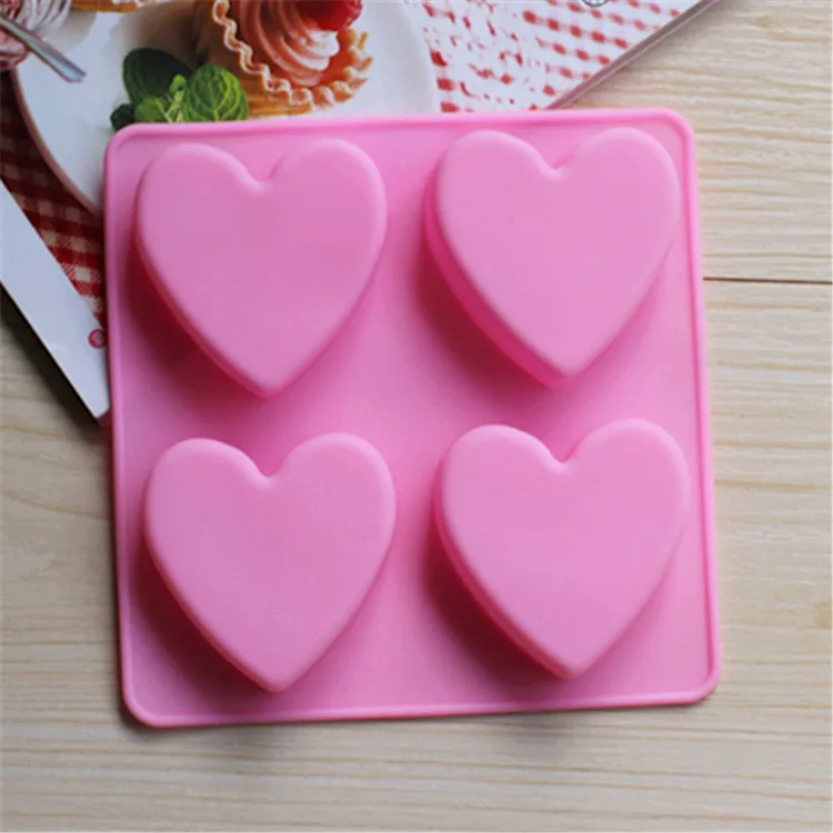 Оптовая продажа 4 даже силиконовые формы для торта в форме любовника DIY