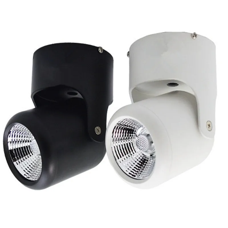 New Design COB LED Downlight 10W 20W Surface mounted AC85-265V White/Black 360 Degree Rotation Ceiling Spot Light | Лампы и освещение