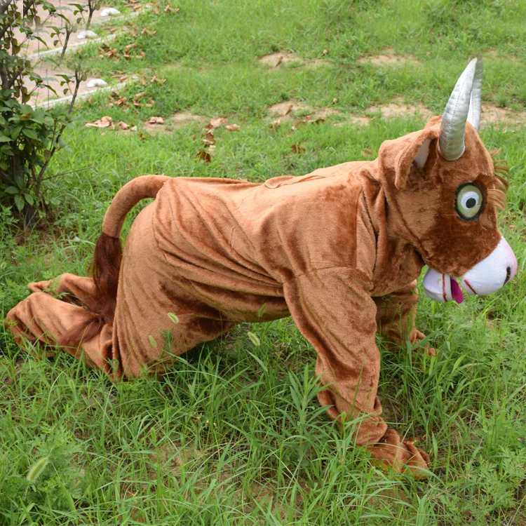 Коричневая вода буйвол дикая бык скот икры талисман костюм маскарадные костюмы