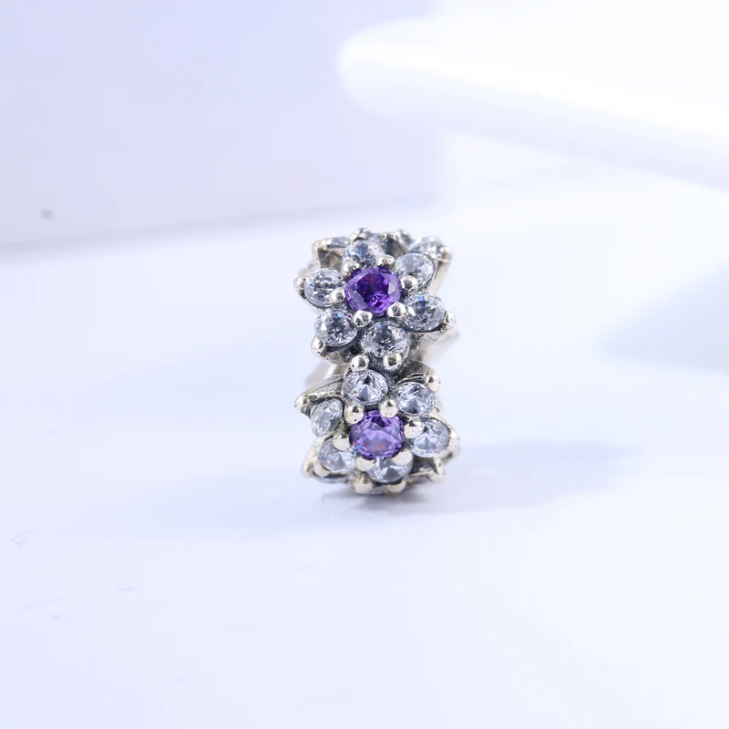 Высокое качество 925 серебро Forget Me Not Spacer подходят оригинальный DIY Pandora браслет Шарм