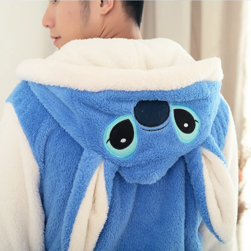 2017 теплый взрослых стежка пижамы унисекс коралл овечья шерсть халат для ванной