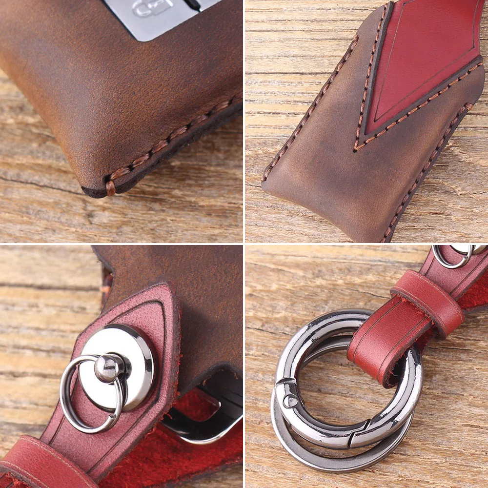 Кожаный чехол для ключей KEYYOU с 2 кнопками Mitsubishi Lancer Outlander 2008 2012 автомобильного