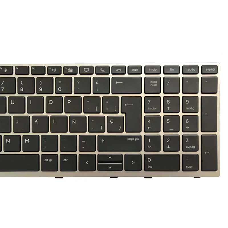 Новая испанская клавиатура для ноутбука HP EliteBook 850 G5 Серебристая Рамка с