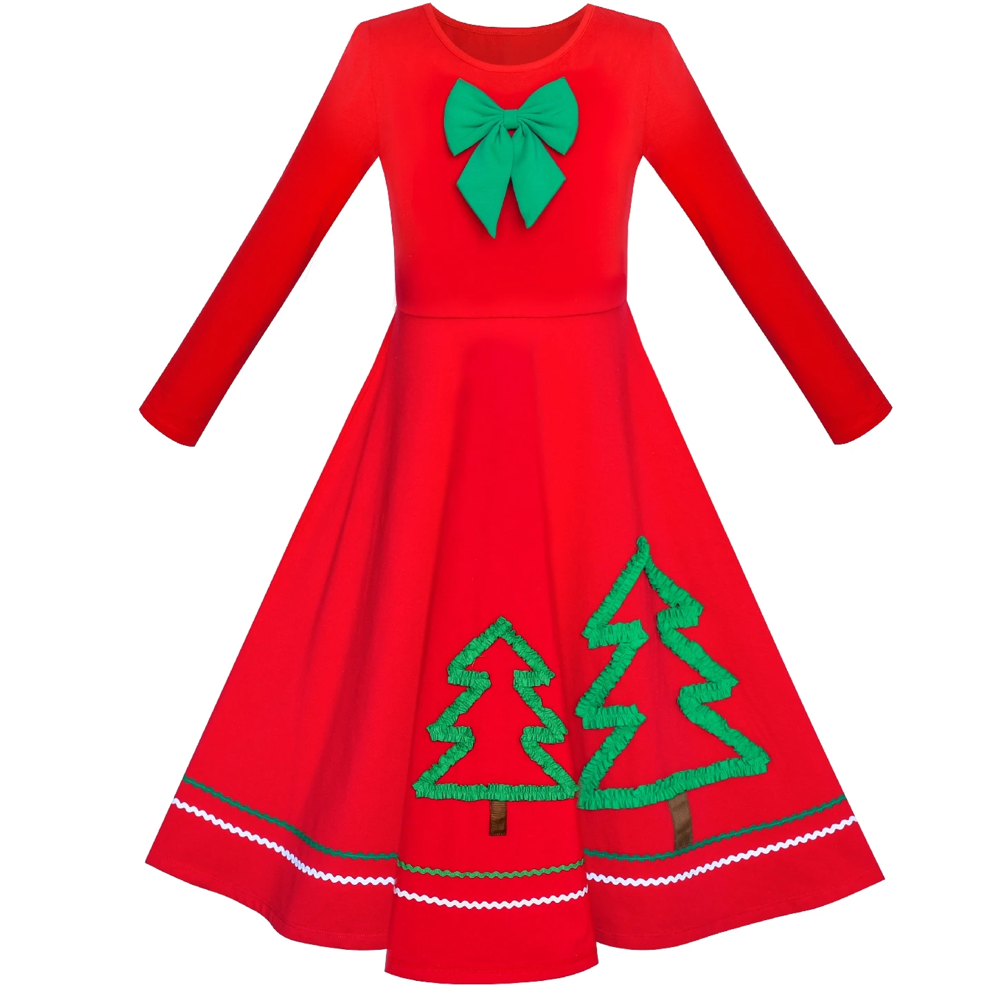 Girls Dress Christmas Long Sleeve Cotton Maxi 2020 Summer Princess Wedding Party Dresses Children Clothes Pageant Sundress | Детская