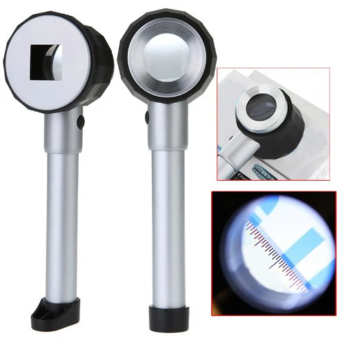 

Best Selling 10X Handheld LED Optical Glass Magnifier with Scale Magnifying Jewelry Loupe