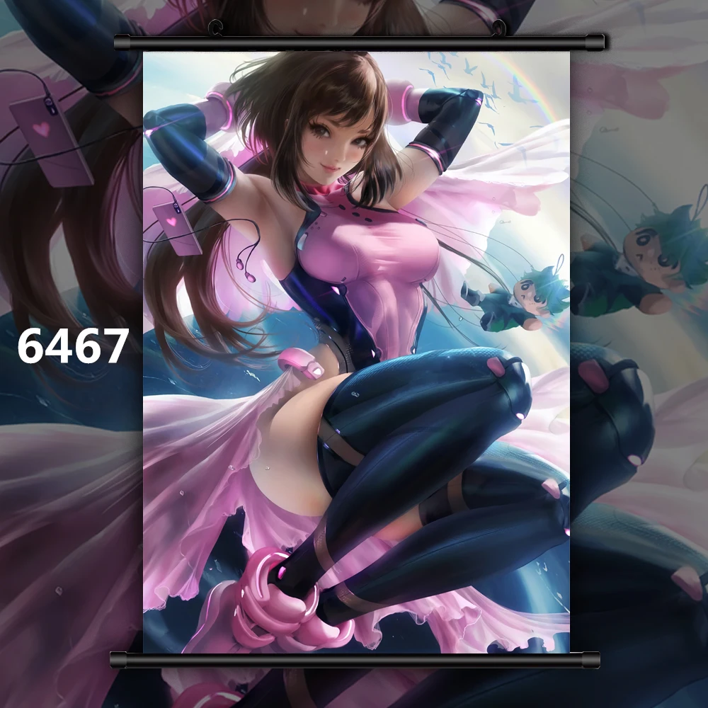 6467 Boku no My Hero Academy Ochaco Uraraka химико Тога yaoyoarozu Momo Asui Tsuyu Ashido Mina Аниме Манга настенный плакат прокрутки - Цвет: 6467