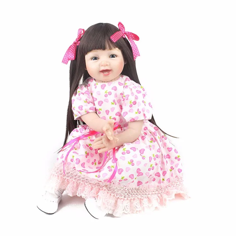 

22"Newborn Dolls Lifelike Reborn Babies Silicone Vinyl newborn 55cm Xmas Gift collectible doll Children kids girl Toys doll