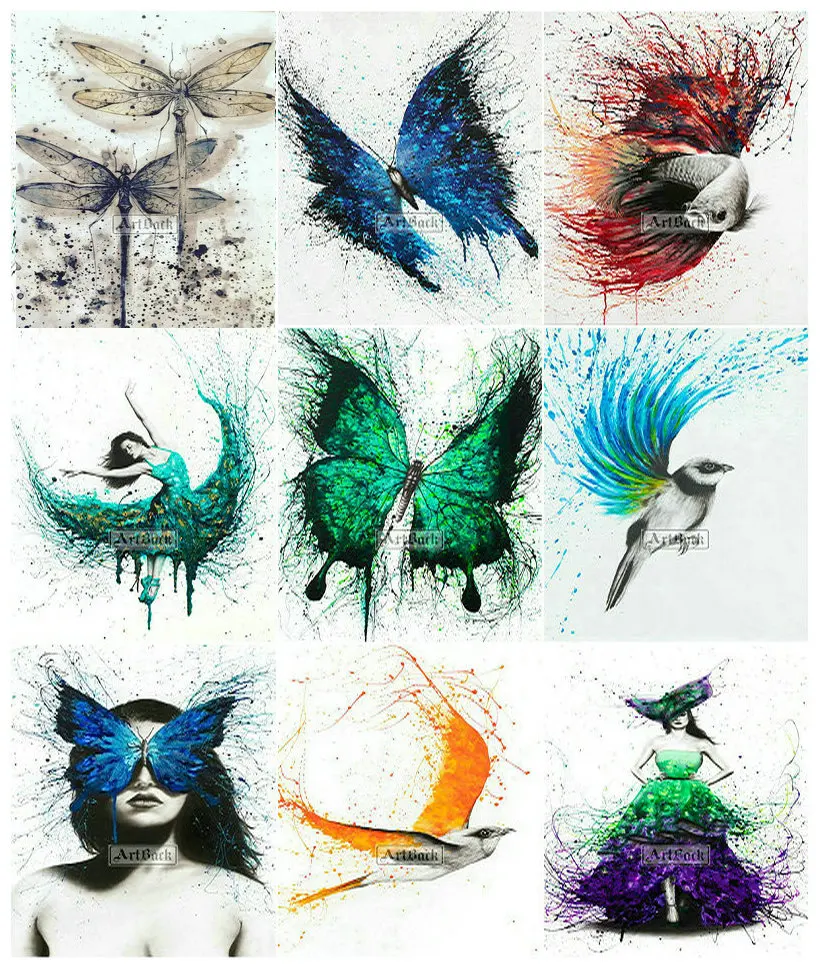 

Hot 25 style 5d diy diamond painting watercolor horse animal full square round drill 3d diamond mosaic for home decoration gift