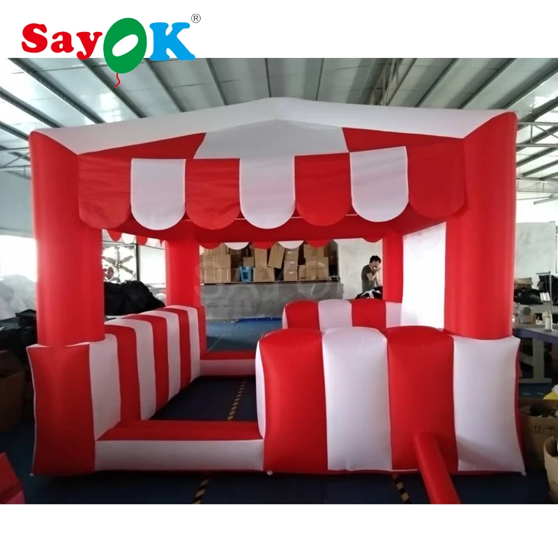 

Hot Sale Inflatable Tent Inflatable kiosk 3.5x3.5x3 m Inflatable Standing Booth for Advertising promotion