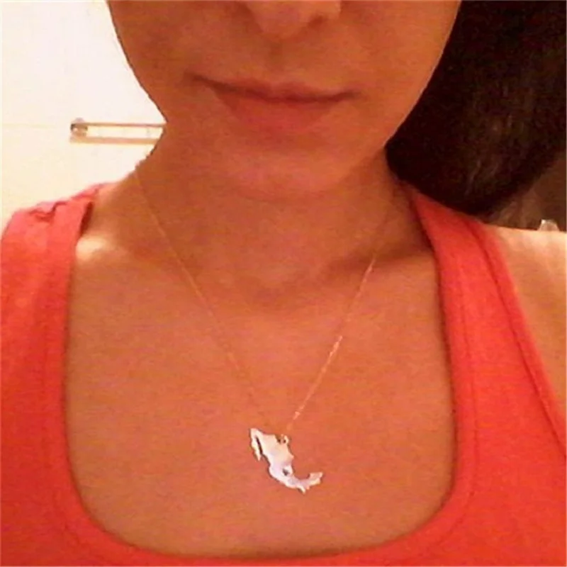 Mexico Map Necklace Youth Group Missions Trip Missionary Vacation Mexican Cruise Lover's Christmas Gift | Украшения и