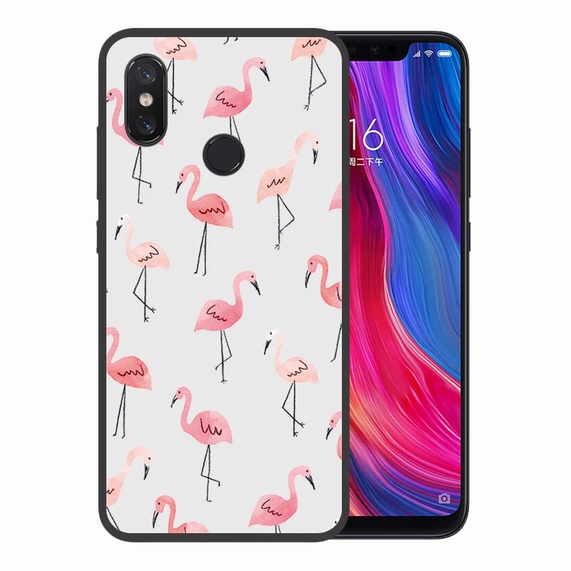 Милые мотивы из мультфильма для Xiaomi mi 8 6 21 &quotчерный силиконовый Fla Ми НПО чехол