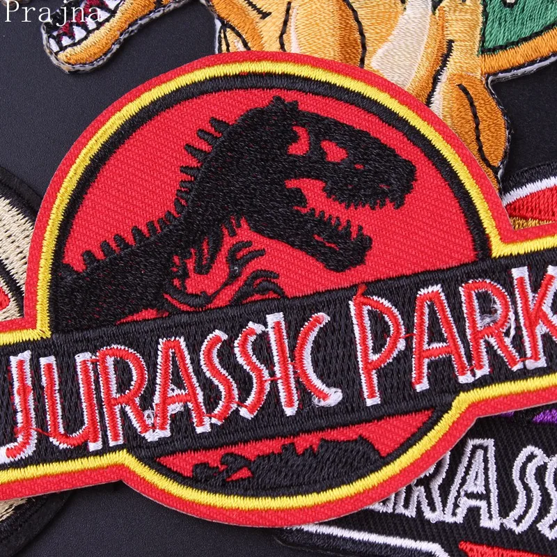 Prajna Парк Юрского периода нашивка аниме динозавр S1 вышитые нашивки для одежды наклейки железные нашивки на одежду фильмы Parches