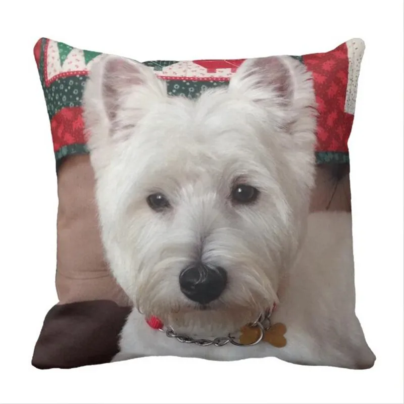 Westie накидка на подушку для щенка|westie pillow|pillow casethrow pillow cases |